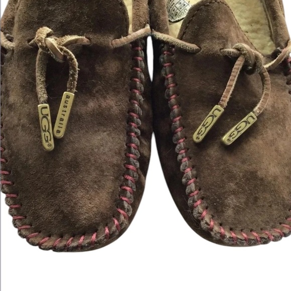 Ugg Dakota espresso slippers drivers dark brown suede shearling Size 6 - Picture 4 of 10